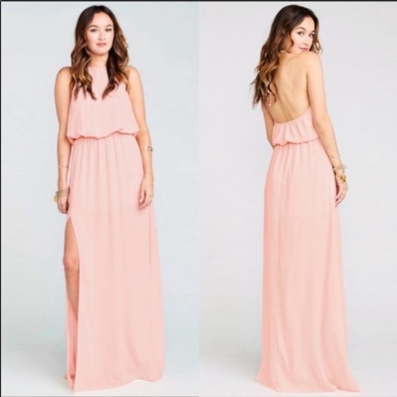 SHow me your mumu Heather Halter Pink Maxi Dress - Picture 1 of 13